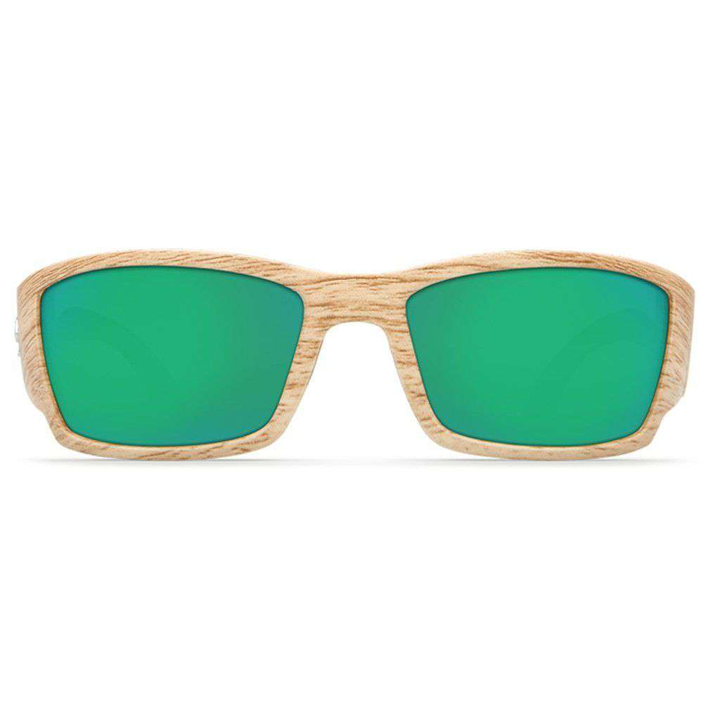 Corbina Sunglasses in Ashwood with Green Mirror Polarized Glass Lenses by Costa del Mar - Country Club Prep