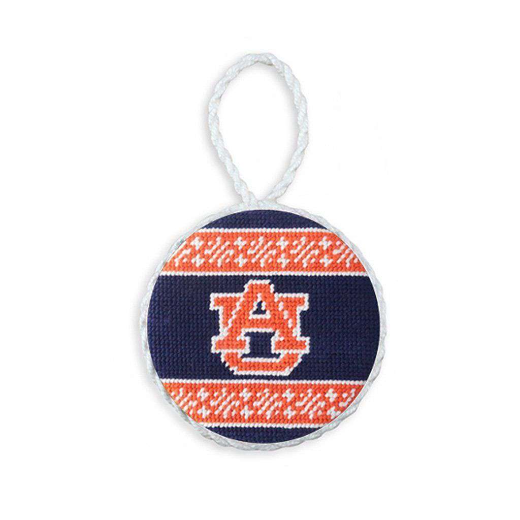 Auburn Fairisle Needlepoint Ornament by Smathers & Branson - Country Club Prep