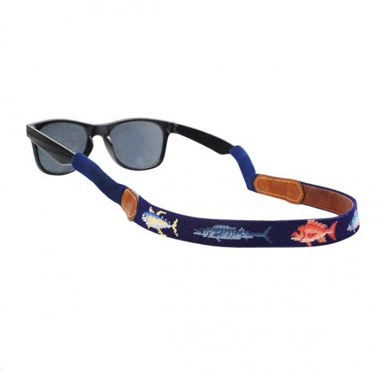 Gulf Coast Fish Needlepoint Sunglass Straps by Smathers & Branson - Country Club Prep