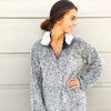 Frosty Tipped Women's Stadium Pullover in Charcoal by True Grit (Dylan) - Country Club Prep