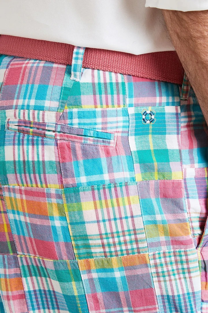 Cisco Short in Caribbean Patch Madras by Castaway Clothing - Country Club Prep