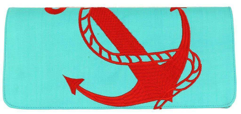 Anchor Clutch in Turquoise by Shiraleah - Country Club Prep