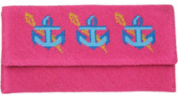 Anchors Needlepoint Clutch in Pink by York Designs - Country Club Prep