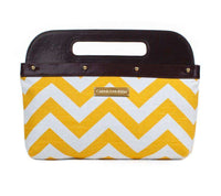 Chevron Clutch Cover in Yellow by Carrie Dunham - Country Club Prep