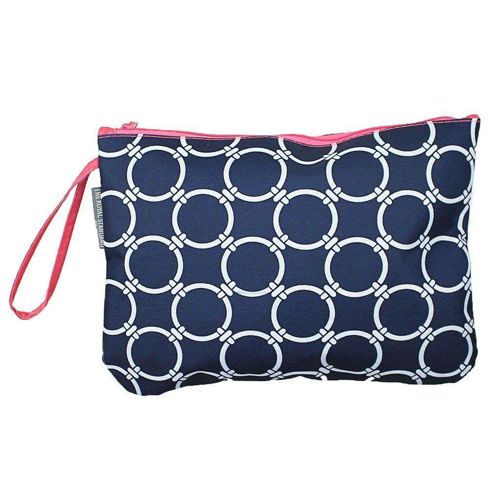 Circle Link Bikini Bag in Navy and Pink by The Royal Standard - Country Club Prep