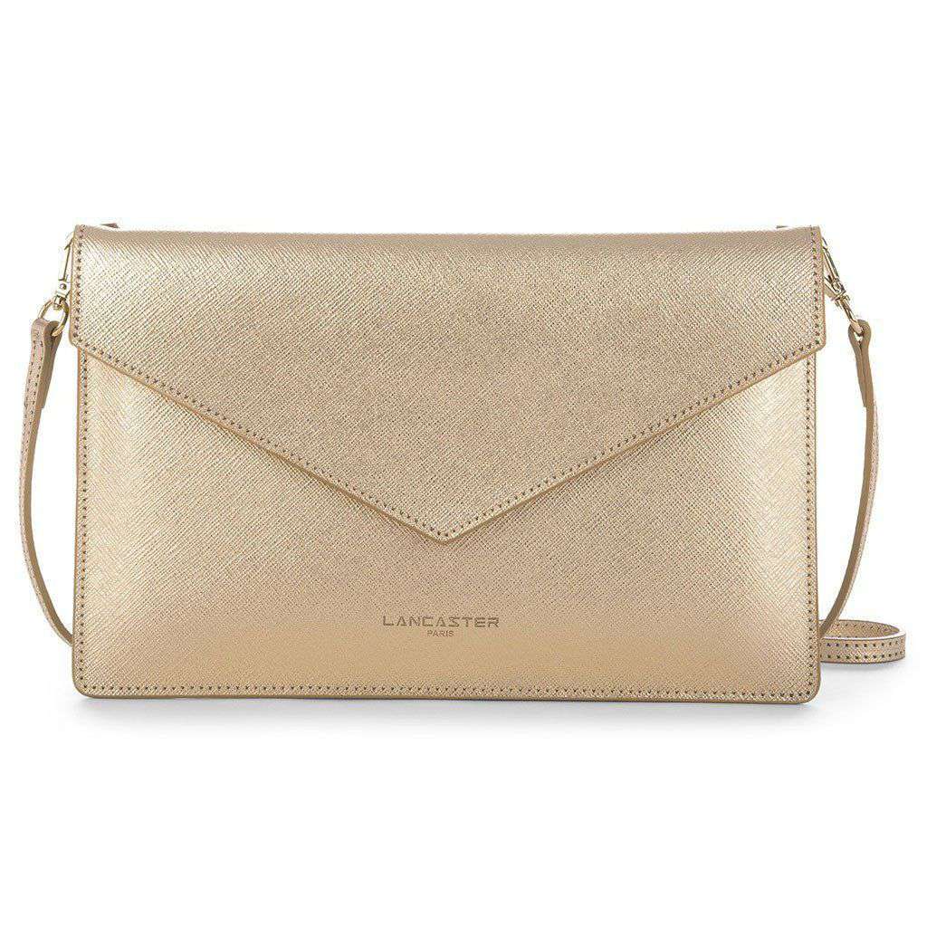 Crossbody Clutch in Gold by Lancaster Paris - Country Club Prep