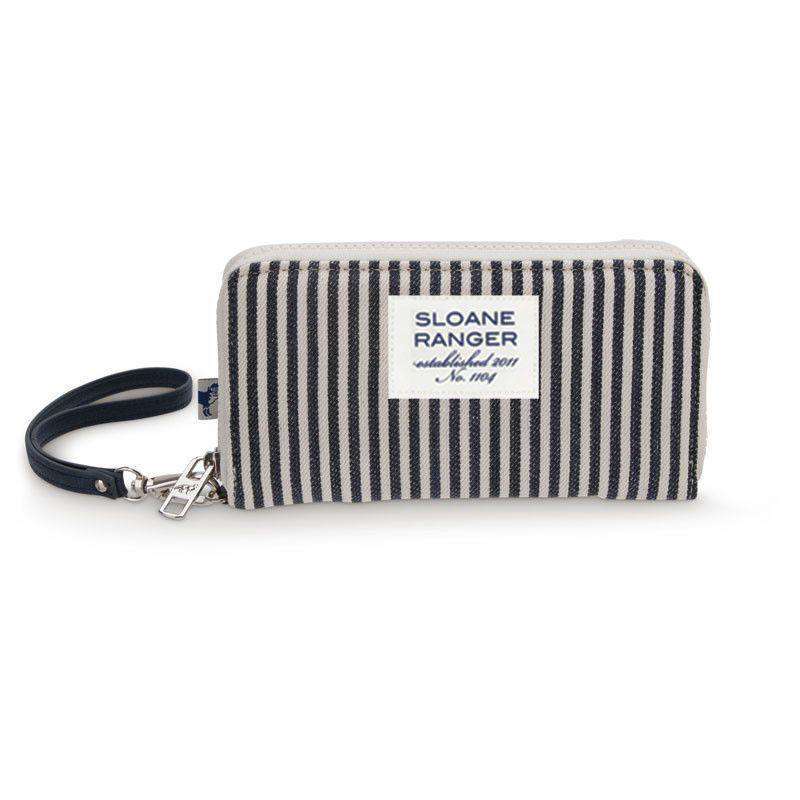 Denim Stripe Smartphone Wristlet by Sloane Ranger - Country Club Prep