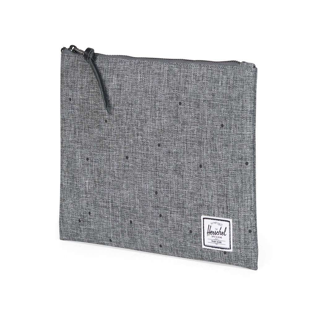 Large Network Pouch in Scattered Raven Crosshatch by Herschel Supply Co. - Country Club Prep