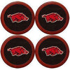 Arkansas Needlepoint Coasters in Black by Smathers & Branson - Country Club Prep