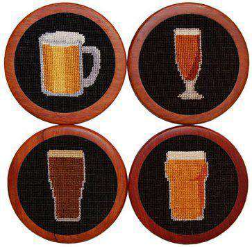 Beer Coasters in Black by Smathers & Branson - Country Club Prep