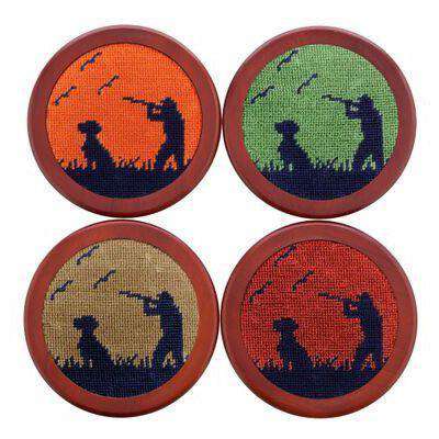 Bird Hunter Needlepoint Coasters by Smathers & Branson - Country Club Prep