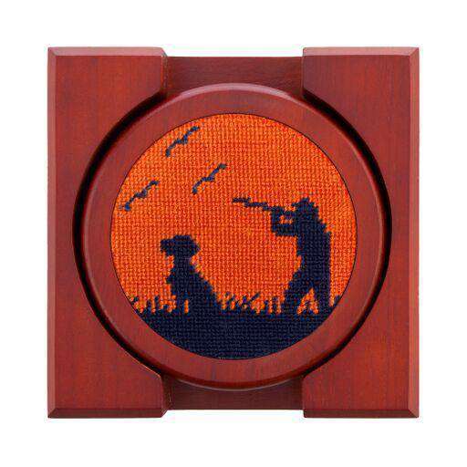 Bird Hunter Needlepoint Coasters by Smathers & Branson - Country Club Prep