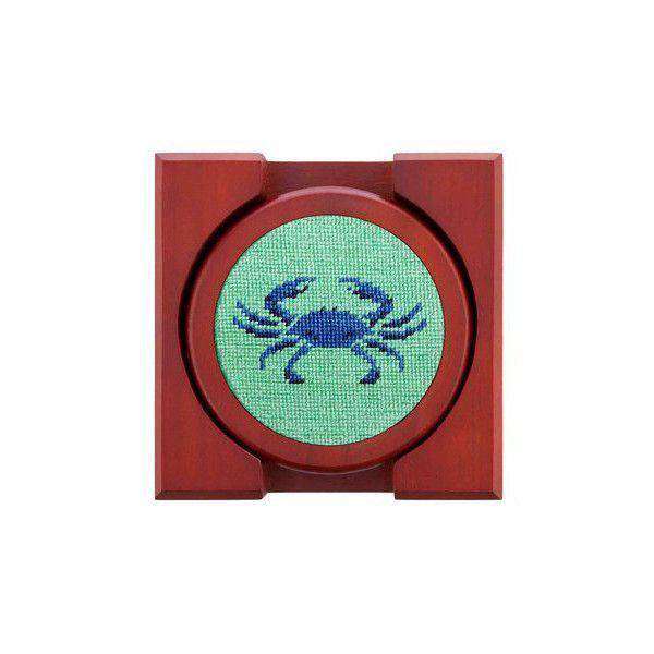 Blue Crabs Needlepoint Coasters by Smathers & Branson - Country Club Prep