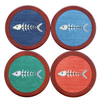 Bonefish Needlepoint Coasters by Smathers & Branson - Country Club Prep