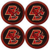 Boston College Needlepoint Coasters in Black by Smathers & Branson - Country Club Prep