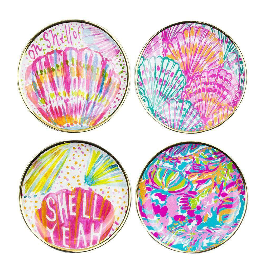 Ceramic Coaster Set in Scuba to Cuba! by Lilly Pulitzer - Country Club Prep
