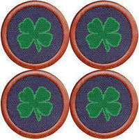 Clover Coasters in Blue and Green by Smathers & Branson - Country Club Prep