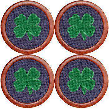 Clover Coasters in Blue and Green by Smathers & Branson - Country Club Prep