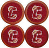 College of Charleston Needlepoint Coasters in Red by Smathers & Branson - Country Club Prep