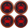 Crab Needlepoint Coasters in Navy by Smathers & Branson - Country Club Prep
