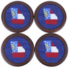 Custom Georgia State Flag Needlepoint Coasters in Navy by Smathers & Branson - Country Club Prep