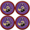 East Carolina Needlepoint Coasters in Purple by Smathers & Branson - Country Club Prep