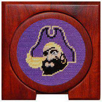 East Carolina Needlepoint Coasters in Purple by Smathers & Branson - Country Club Prep