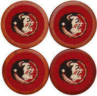 Florida State University Seminoles Coasters in Garnet by Smathers & Branson - Country Club Prep