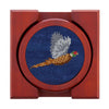 Game Birds Needlepoint Coasters in Classic Navy by Smathers & Branson - Country Club Prep