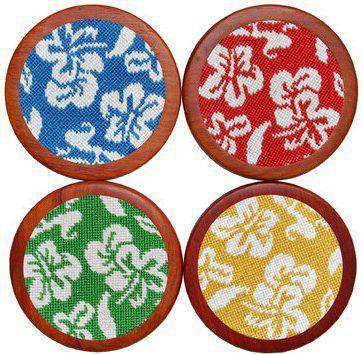 Hibiscus Coasters in Multicolor by Smathers & Branson - Country Club Prep