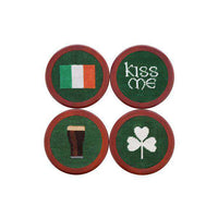 Irish Life Needlepoint Coasters by Smathers & Branson - Country Club Prep
