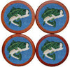 Largemouth Bass Coasters in Blue by Smathers & Branson - Country Club Prep