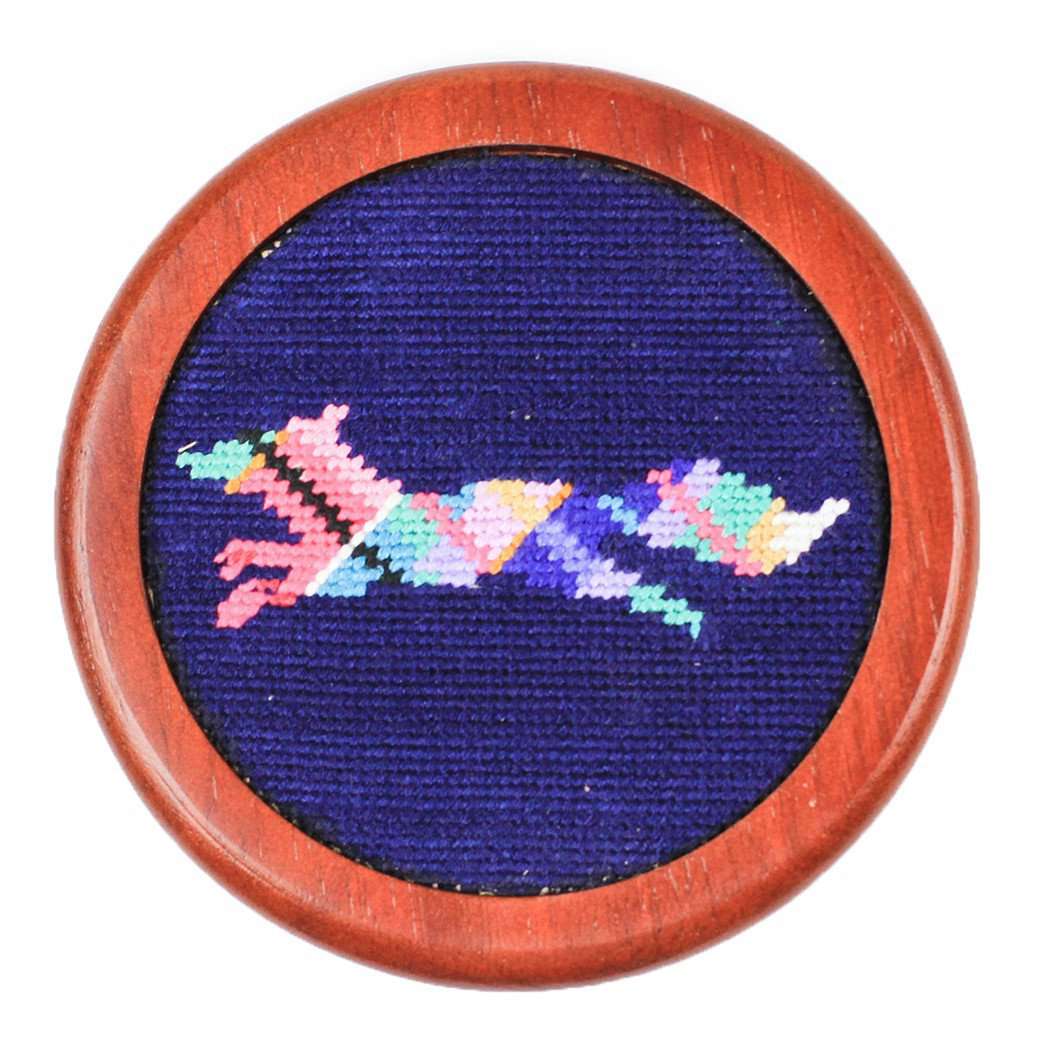 Limited Edition Needlepoint Longshanks Madras Coasters by Smathers & Branson - Country Club Prep