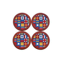 Nautical Alphabet Needlepoint Coasters by Smathers & Branson - Country Club Prep