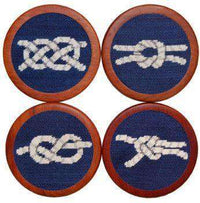 Nautical Knots Coasters in Navy by Smathers & Branson - Country Club Prep