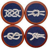 Nautical Knots Coasters in Navy by Smathers & Branson - Country Club Prep