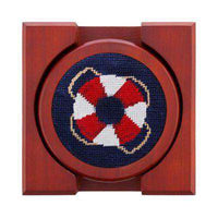Nautical Life Needlepoint Coasters by Smathers & Branson - Country Club Prep