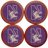 Northwestern Needlepoint Coasters in Purple by Smathers & Branson - Country Club Prep