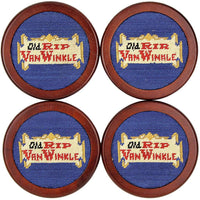 Old Rip Van Winkle (Pappy Van Winkle) Coasters in Blue by Smathers & Branson - Country Club Prep