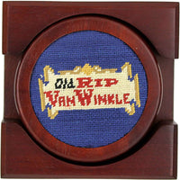 Old Rip Van Winkle (Pappy Van Winkle) Coasters in Blue by Smathers & Branson - Country Club Prep