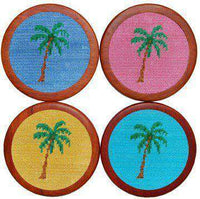 Palm Tree Coasters in Multicolor by Smathers & Branson - Country Club Prep