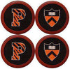 Princeton University Needlepoint Coasters in Black by Smathers & Branson - Country Club Prep