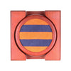 Repp Stripe Needlepoint Coasters in Orange and Dark Navy by Smathers & Branson - Country Club Prep