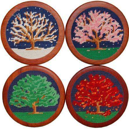 Seasons Coasters in Navy by Smathers & Branson - Country Club Prep