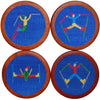 Ski Tricks Coasters in Blue by Smathers & Branson - Country Club Prep