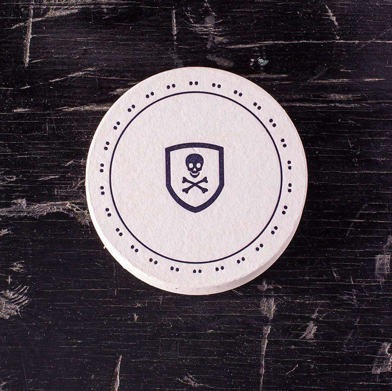 Skull & Cross Bones Coaster Set in Midnight by Ancesserie - Country Club Prep