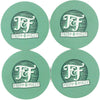 Stone Logo Coaster Set in Green by Fripp & Folly - Country Club Prep