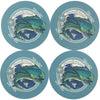 Stone Mahi Mahi Coaster Set in Blue by Fripp & Folly - Country Club Prep