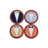 Summer Blazers Needlepoint Coasters by Smathers & Branson - Country Club Prep
