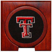 Texas Tech Needlepoint Coasters in Black by Smathers & Branson - Country Club Prep